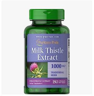 Puritan's Pride Milk Thistle 4:1 Extract 1000 Mg (Silymarin) 복용 후기